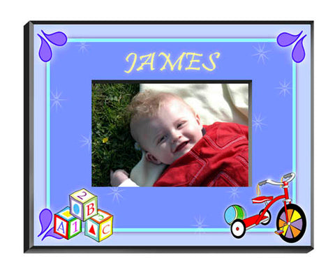 Personalized  Children's Frames - Boy Blocks