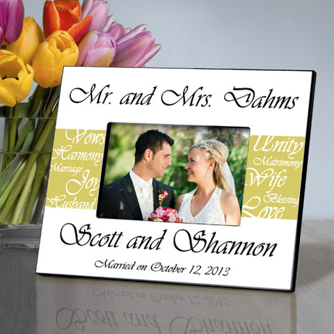 Mr. & Mrs. Wedding Frame - Mustard