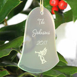 Beveled Glass Ornament-Bell Shaped - PersonalizationPop Test Store