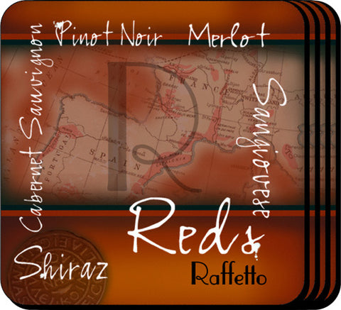Personalized Wine Coasters - Red Wine - PersonalizationPop Test Store