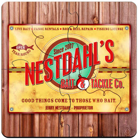 Coaster Puzzle - Bait and Tackle Co. - PersonalizationPop Test Store