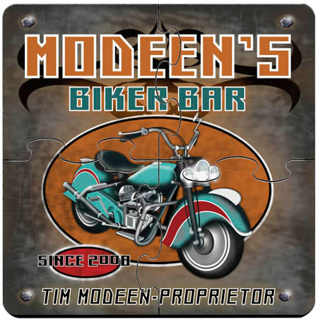 Coaster Puzzle - Biker - PersonalizationPop Test Store