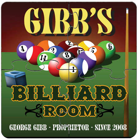 Coaster Puzzle - Billiards - PersonalizationPop Test Store