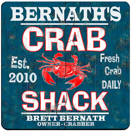 Coaster Puzzle - Crab Shack - PersonalizationPop Test Store