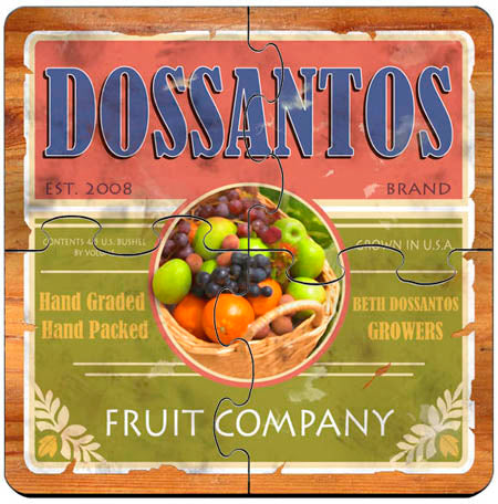 Coaster Puzzle - Fruit Co. - PersonalizationPop Test Store