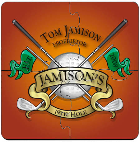 Coaster Puzzle - Golf - PersonalizationPop Test Store