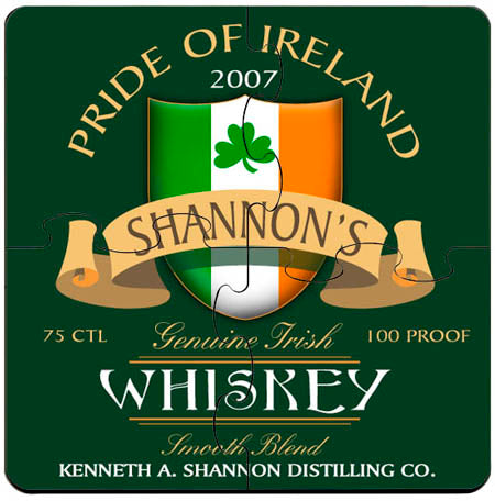 Coaster Puzzle - Irish Whiskey - PersonalizationPop Test Store