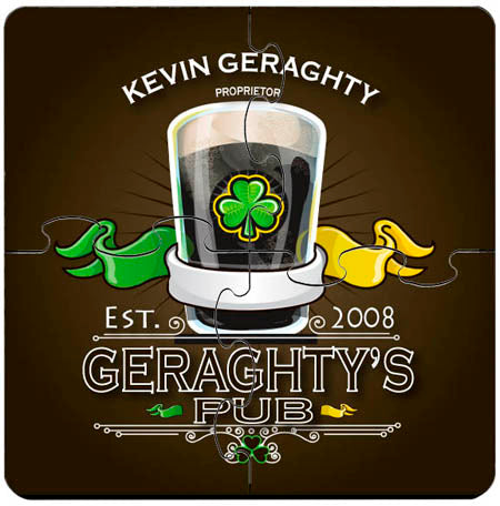 Coaster Puzzle - Irish Pub - PersonalizationPop Test Store