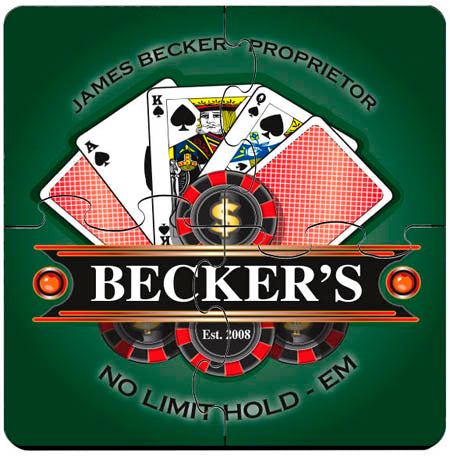 Coaster Puzzle - Poker - PersonalizationPop Test Store