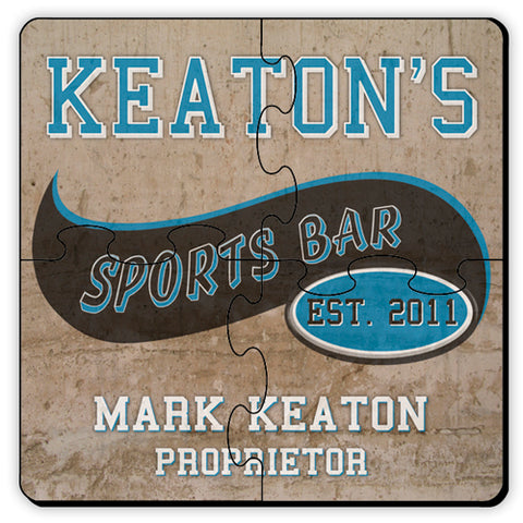 Coaster Puzzle - Sports Bar - PersonalizationPop Test Store