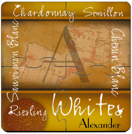Coaster Puzzle - White Wine - PersonalizationPop Test Store