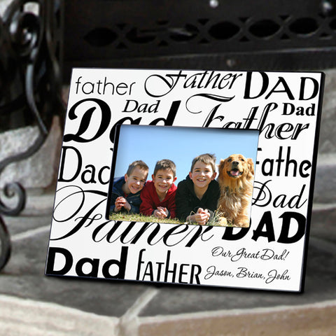 Dad-Father Frame - Black/White
