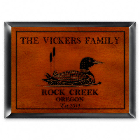Cabin Series Traditional Sign - Loon - PersonalizationPop Test Store