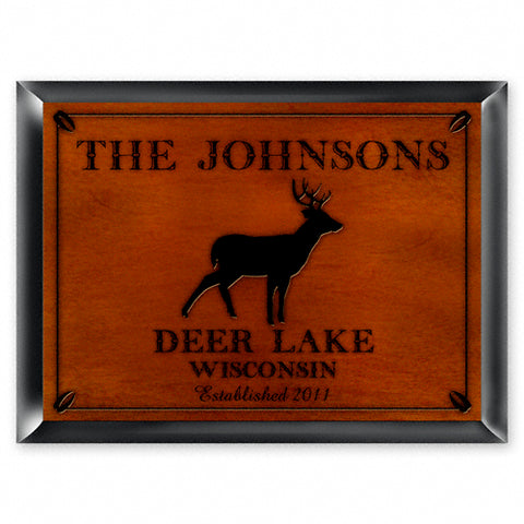 Cabin Series Traditional Sign - Stag - PersonalizationPop Test Store