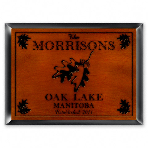 Cabin Series Traditional Sign - White Oak - PersonalizationPop Test Store