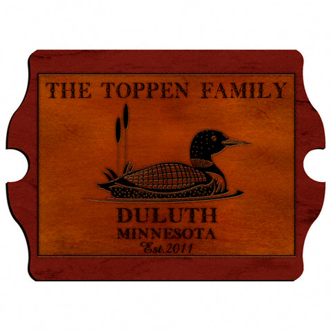 Cabin Series Vintage Sign- Loon - PersonalizationPop Test Store
