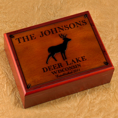 Cabin Series Humidor - Stag - PersonalizationPop Test Store