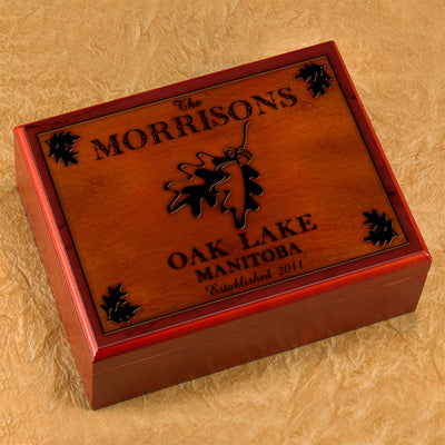Cabin Series Humidor - White Oak - PersonalizationPop Test Store