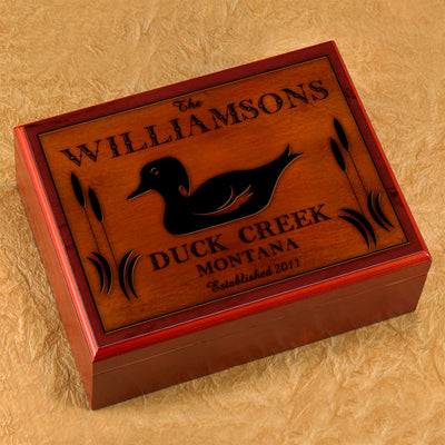Cabin Series Humidor - Wood Duck - PersonalizationPop Test Store