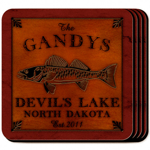 Cabin Series Coaster Set - Wall Eye - PersonalizationPop Test Store