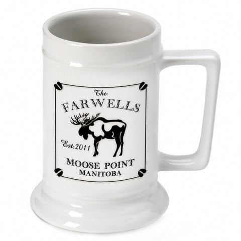 Cabin Series Stein - Moose - PersonalizationPop Test Store