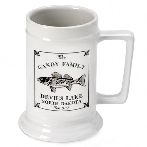 Cabin Series Stein - Wall Eye - PersonalizationPop Test Store