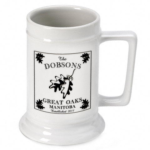 Cabin Series Stein - White Oak - PersonalizationPop Test Store