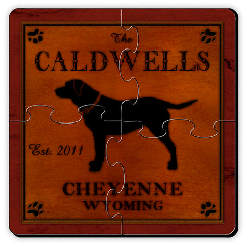 Cabin Series Coaster Puzzle - Labrador - PersonalizationPop Test Store