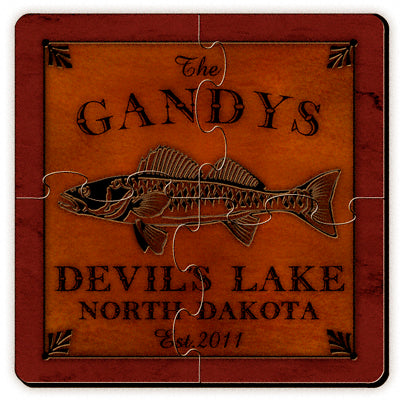 Cabin Series Coaster Puzzle - Wall Eye - PersonalizationPop Test Store