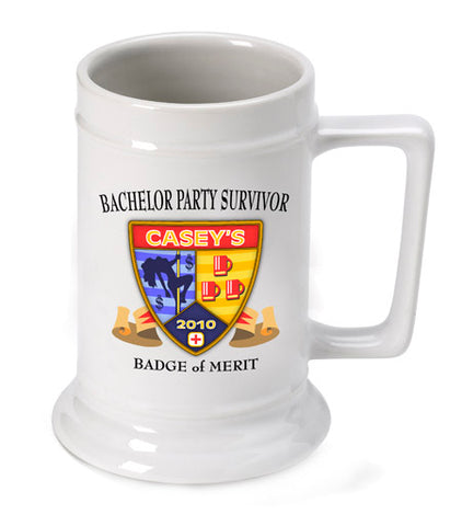 Personalized Bachelor Party Survivor Beer Stein - PersonalizationPop Test Store