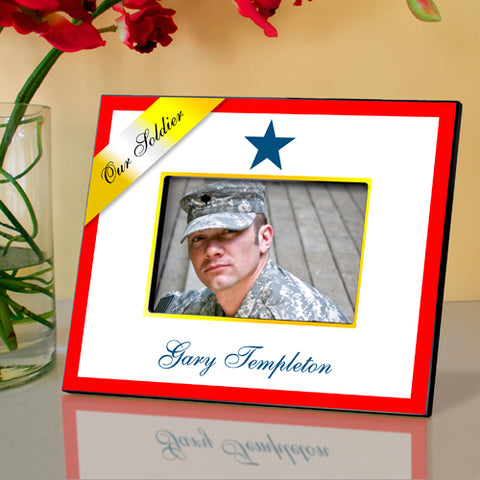 Blue Star Military Frame - Horizontal - PersonalizationPop Test Store