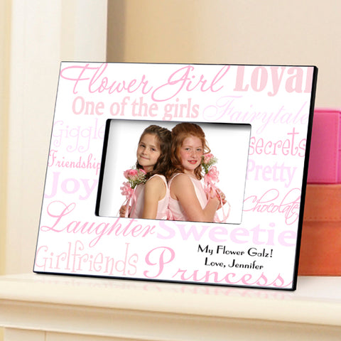 Personalized Flowergirl Frame - Shades of Pink - PersonalizationPop Test Store