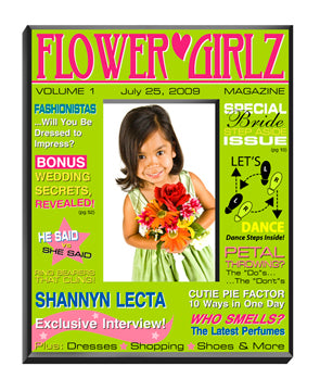 Personalized Flower Girl Magazine Frame - PersonalizationPop Test Store