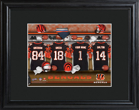 NFL Locker Print with Matted Frame - Bengals