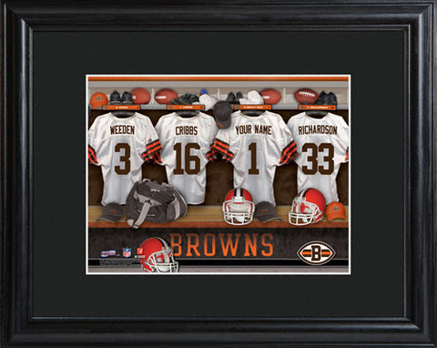 NFL Locker Print with Matted Frame - Browns