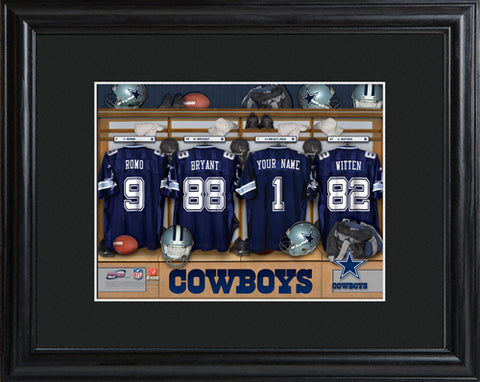 NFL Locker Print with Matted Frame - Cowboys