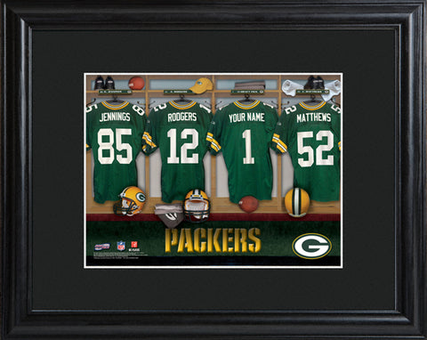 NFL Locker Print with Matted Frame - Packers