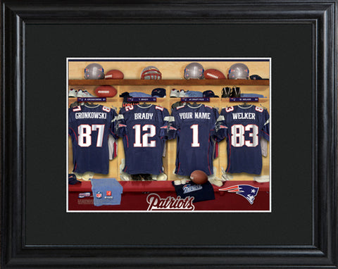 NFL Locker Print with Matted Frame - Patriots