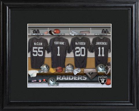 NFL Locker Print with Matted Frame - Raiders
