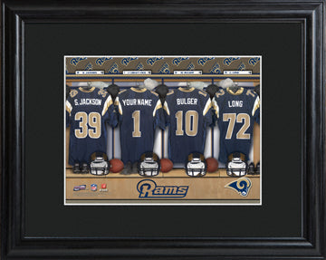NFL Locker Print with Matted Frame - Rams