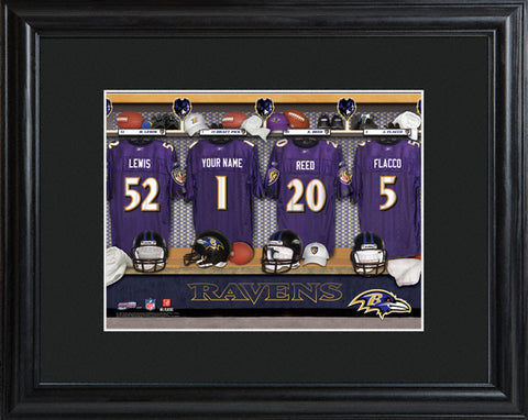 NFL Locker Print with Matted Frame - Ravens