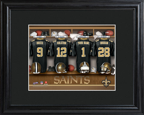 NFL Locker Print with Matted Frame - Saints
