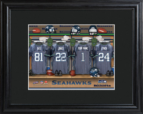NFL Locker Print with Matted Frame - Sea Hawks