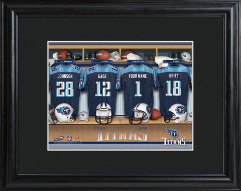 NFL Locker Print with Matted Frame - Titans