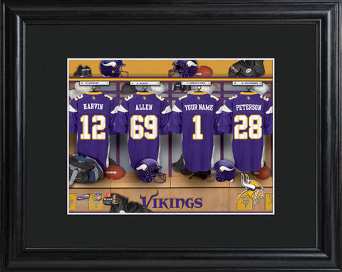 NFL Locker Print with Matted Frame - Vikings