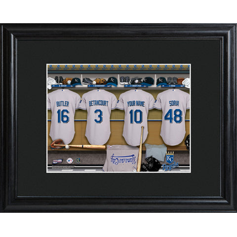 Personalized MLB Clubhouse Print w/Matted Frame - Royals - PersonalizationPop Test Store