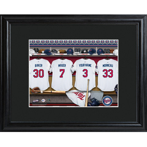 Personalized MLB Clubhouse Print w/Matted Frame - Twins - PersonalizationPop Test Store