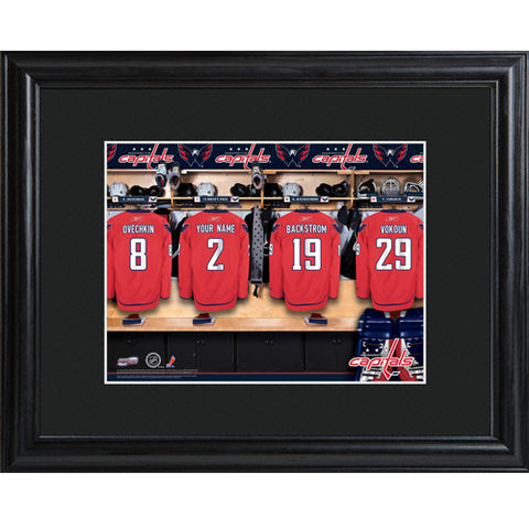 NHL Locker Room Print in Wood Frame - Capitals