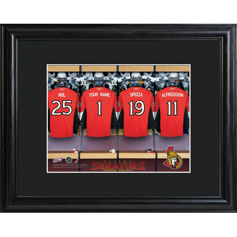 NHL Locker Room Print in Wood Frame - Senators