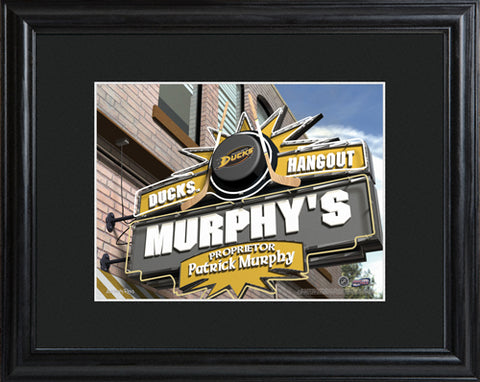 NHL Pub Print in Wood Frame - Ducks